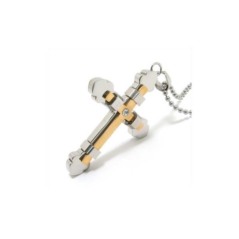 Collar Con Colgante De Cruz De Titanio Puro Para Hombre (Nuevo)