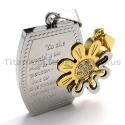 Colgantes De Titanio Dorado Para Amantes - Cadenas Gratis