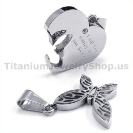 Te Esperaré Por Siempre. Colgantes De Titanio Para Amantes De La Joyería (Cadenas Gratis).