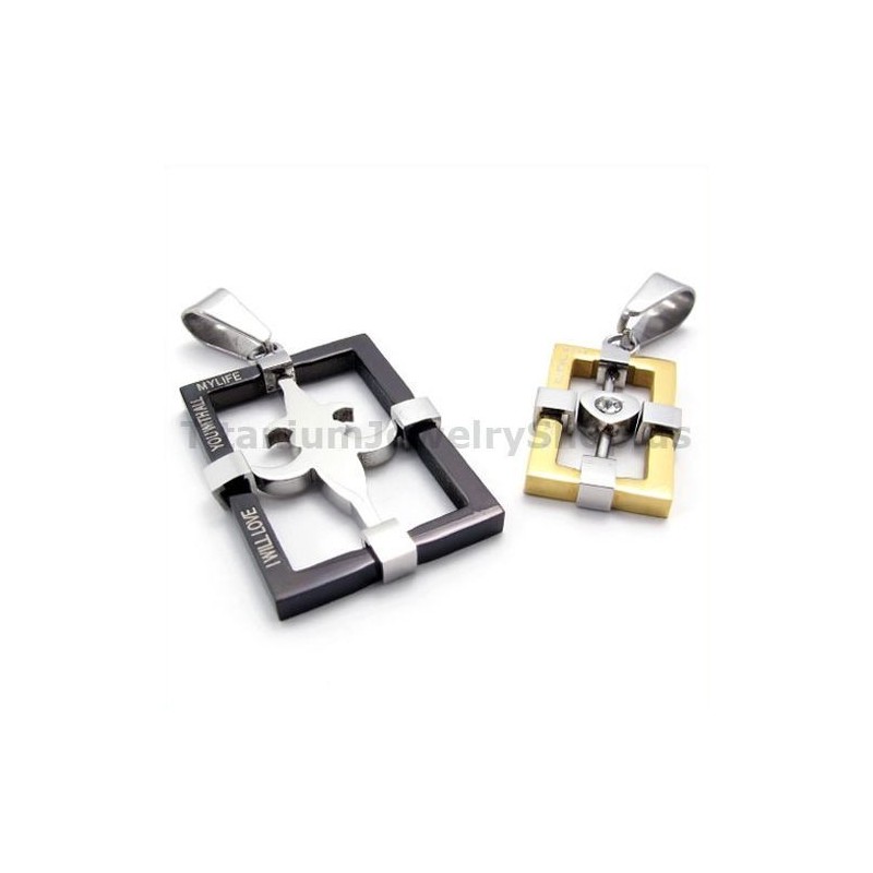 Colgantes De Titanio Para Amantes - Cadenas Gratis