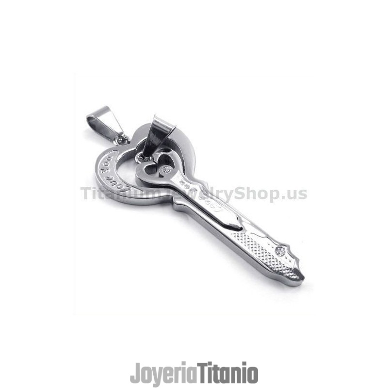 Colgantes De Llave Love Titanium Lovers - Cadenas Gratis