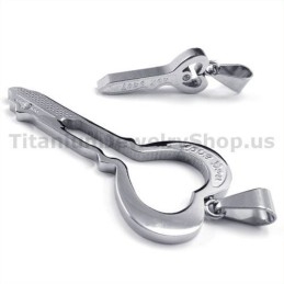 Colgantes De Llave Love Titanium Lovers - Cadenas Gratis