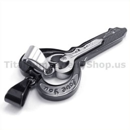 Colgantes De Llave De Titanio Negro Para Amantes - Cadenas Gratis