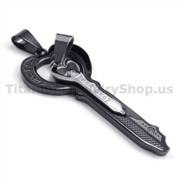 Colgantes De Llave De Titanio Negro Para Amantes - Cadenas Gratis