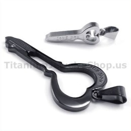 Colgantes De Llave De Titanio Negro Para Amantes - Cadenas Gratis