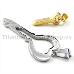 Colgantes De Llave De Titanio Dorado Para Amantes - Cadenas Gratis