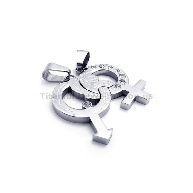 Colgantes De Titanio Para Amantes Con Cadenas Sin Diamantes Colgantes De Titanio Para Amantes Con Cadenas Sin Diamantes