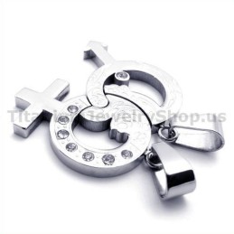 Colgantes De Titanio Para Amantes Con Cadenas Sin Diamantes