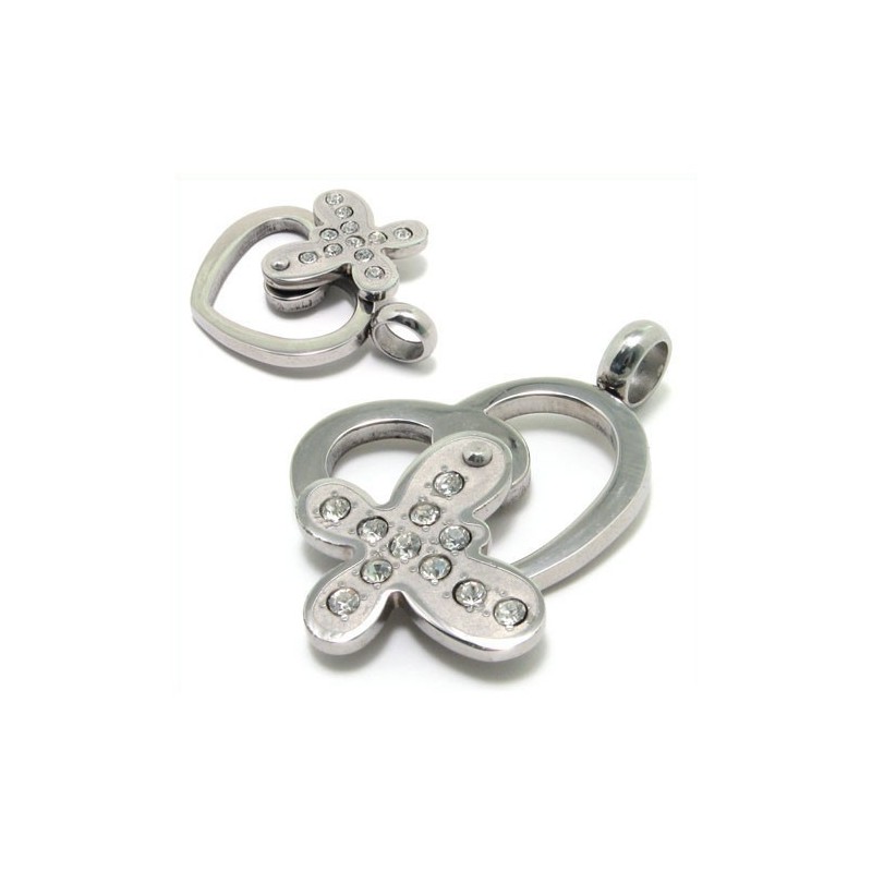 Colgante De Collar De Diamantes De Titanio En Forma De Corazón, Regalo De Moda Colgante De Collar De Diamantes De Titanio En Forma De Corazón, Regalo De Moda