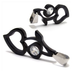 Colgante De Collar De Diamantes De Titanio En Forma De Corazón