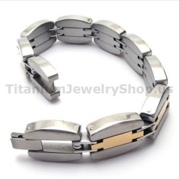 Pulsera De Titanio Para Hombre Con Diamantes