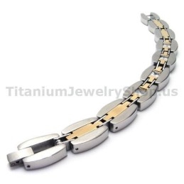 Pulsera De Titanio Para Hombre Con Diamantes