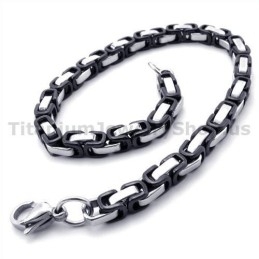 Pulsera De Titanio Negro Para Hombre