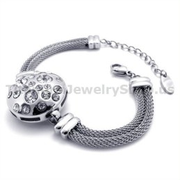 Pulsera De Titanio Para Mujer Con Diamantes