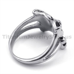 Anillo De Calavera De Titanio