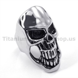 Anillo De Calavera De Titanio