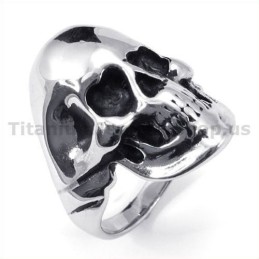 Anillo De Calavera De Titanio