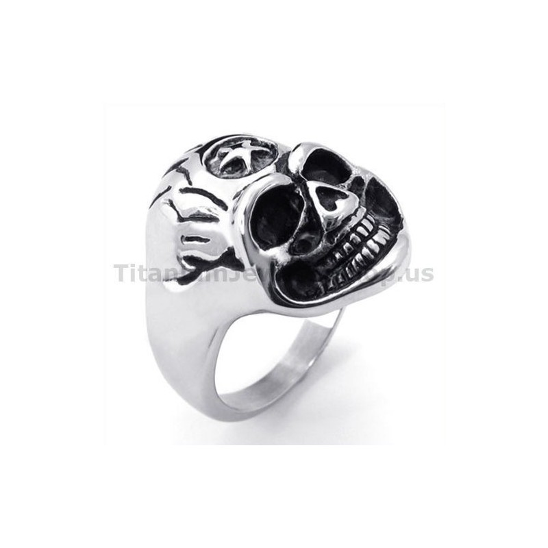Anillo De Calavera De Titanio