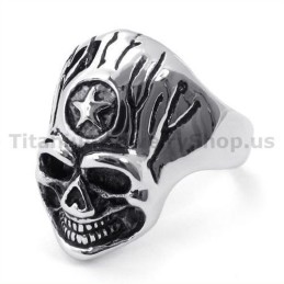 Anillo De Calavera De Titanio