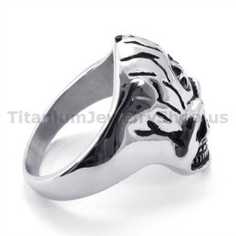 Anillo De Calavera De Titanio