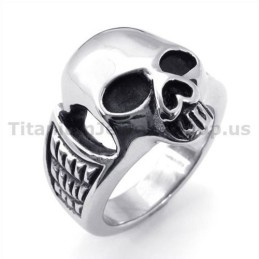 Anillo De Calavera De Titanio