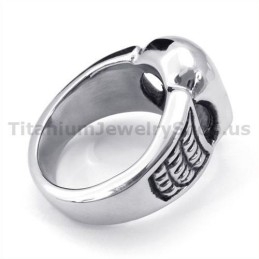 Anillo De Calavera De Titanio