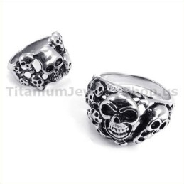 Anillo De Titanio Con Calavera
