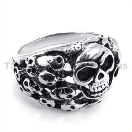 Anillo De Titanio Con Calavera
