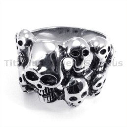 Anillo De Titanio Con Calavera