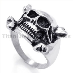 Anillo De Titanio Con Calavera
