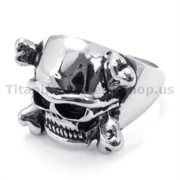 Anillo De Titanio Con Calavera
