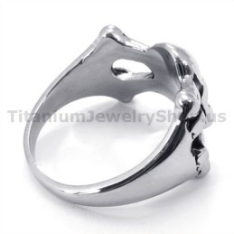 Anillo De Titanio Con Calavera