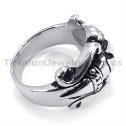 Anillo De Titanio Con Cruz