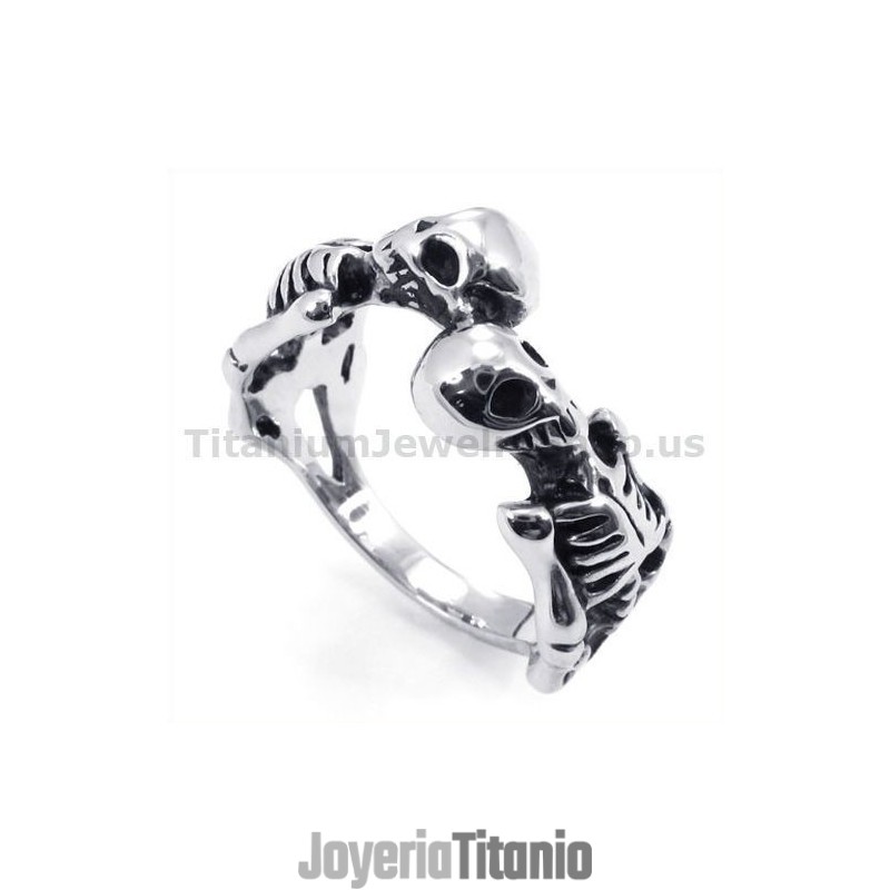 Anillo De Titanio Con Calavera