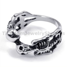 Anillo De Titanio Con Calavera