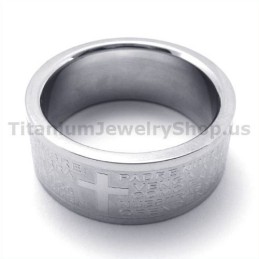 Anillo De Titanio Con Cruz