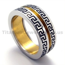 Anillo De Titanio Dorado
