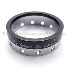 Anillo De Titanio Negro