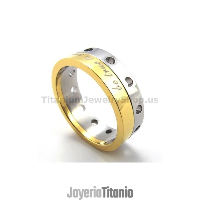 Anillo De Titanio Dorado Anillo De Titanio Dorado
