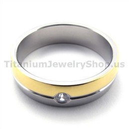 Anillo De Titanio Con Diamante