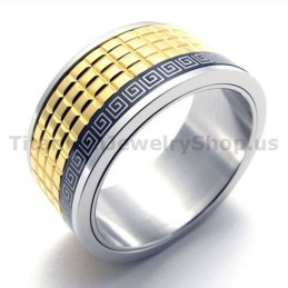 Anillo De Titanio Dorado
