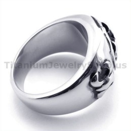 Anillo De Titanio Con Cruz