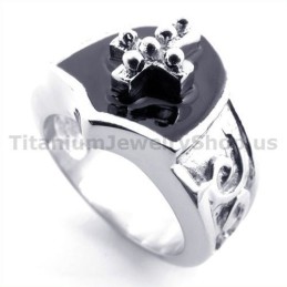 Anillo De Titanio Con Cruz