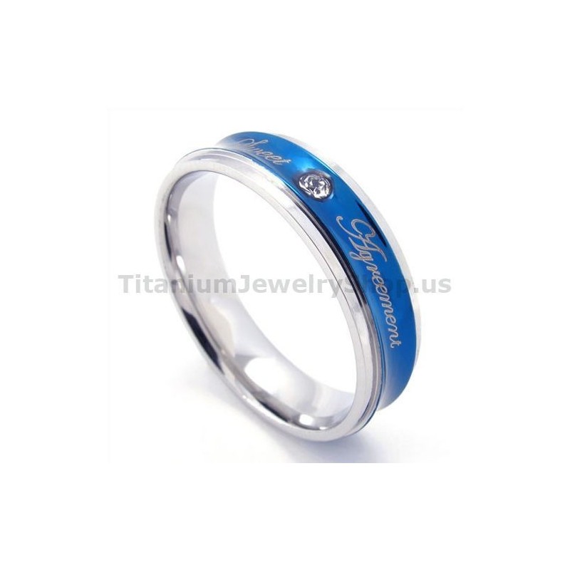 Anillo De Titanio Con Forma De Corazón Y Diamante Anillo De Titanio Con Forma De Corazón Y Diamante