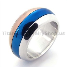 Anillo De Titanio De Tres Colores
