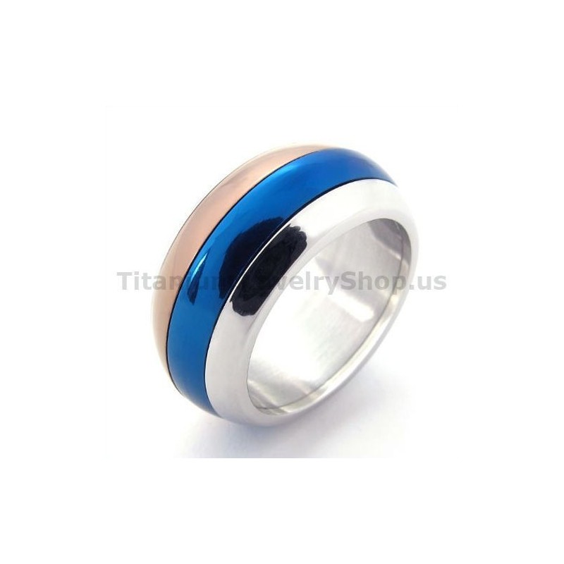 Anillo De Titanio De Tres Colores Anillo De Titanio De Tres Colores