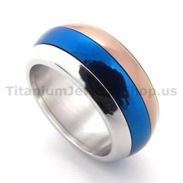 Anillo De Titanio De Tres Colores