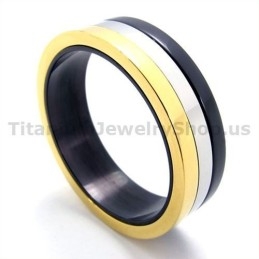 Anillo De Titanio De Tres Colores