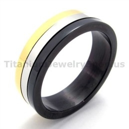 Anillo De Titanio De Tres Colores