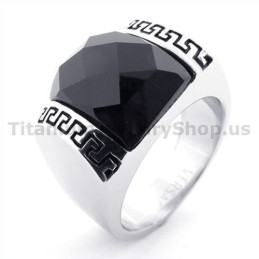 Anillo De Titanio Con Circonita